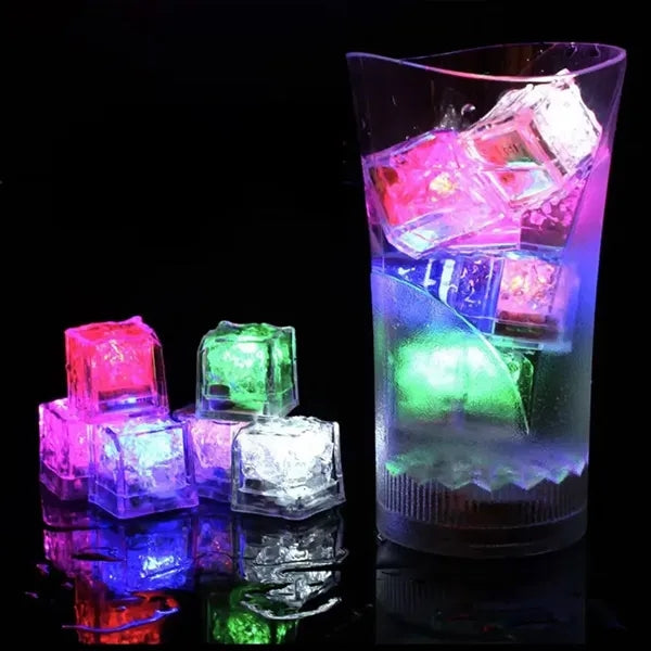 Waterproof LED Light-Up Ice Cubes Color Changing Party Decor