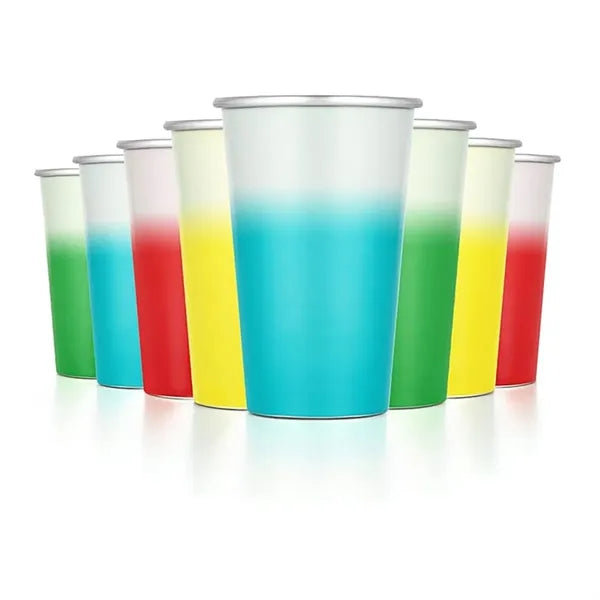 16Oz Aluminum Cold-Chang Color Cup Beer Glass