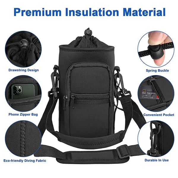 32oz/40oz Premium Water Bottle Sleeve With Strap