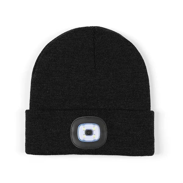 Unisex Knit Beanie W/ USB Rechargeable LED Light