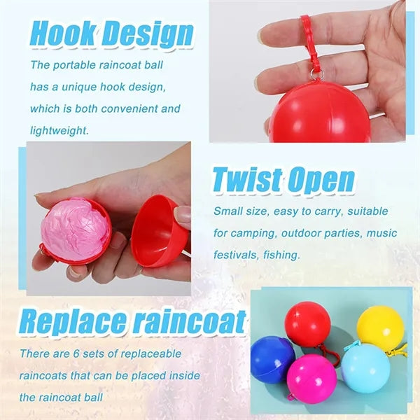 Disposable Compression Raincoat Ball-Compact and Convenient
