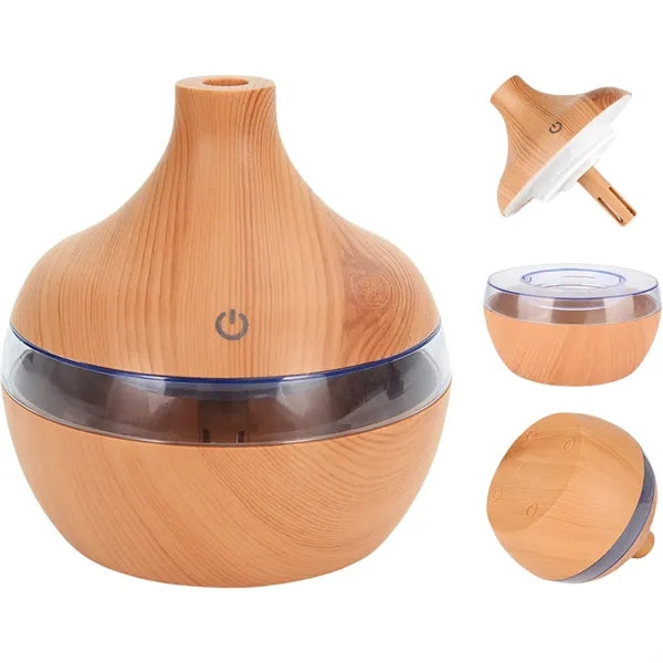 10oz USB Wood Grain Aromatherapy Diffuser