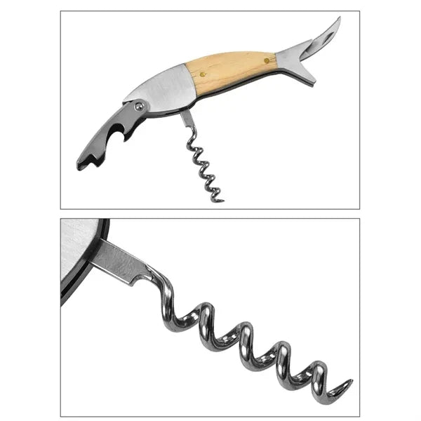 Multifunctional Bottle Wine Opener Fish Shape Folding Knife