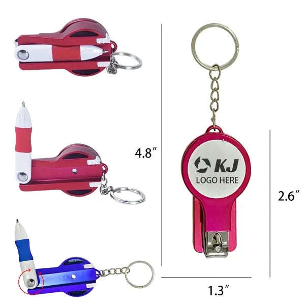 Multifunctional Pen with Nail Clipper and Mirror