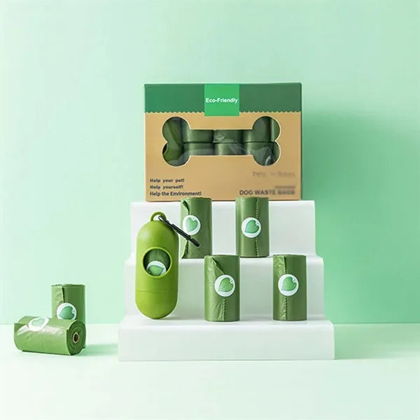 Ultra Thick Leak-Proof Cat Pets Dispenser and 4 Dog Poop Bag