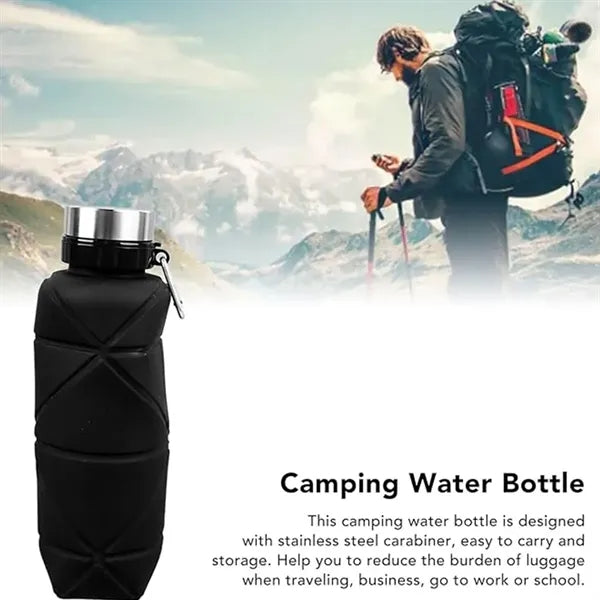 Large capacity portable foldable handheld silicone water cup