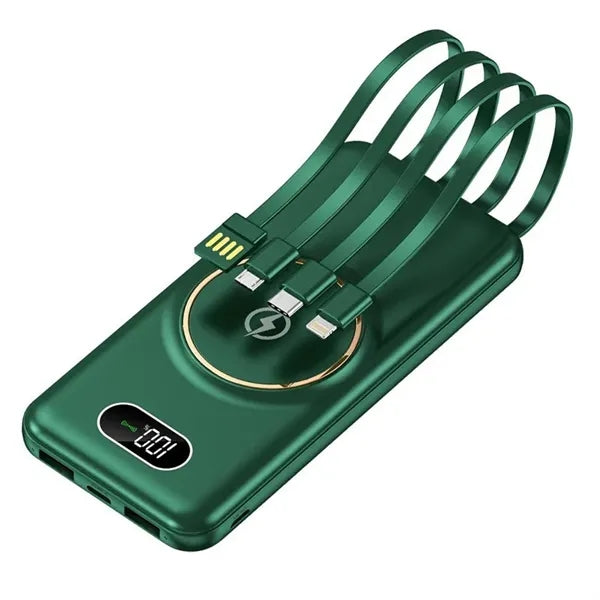10000mAh Wireless Charger Built-in Charging Cable