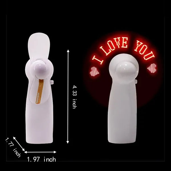 LED Message Handheld Mini Fans