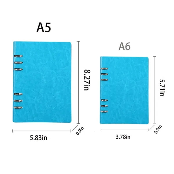 Faux Leather Loose-Leaf Notebook