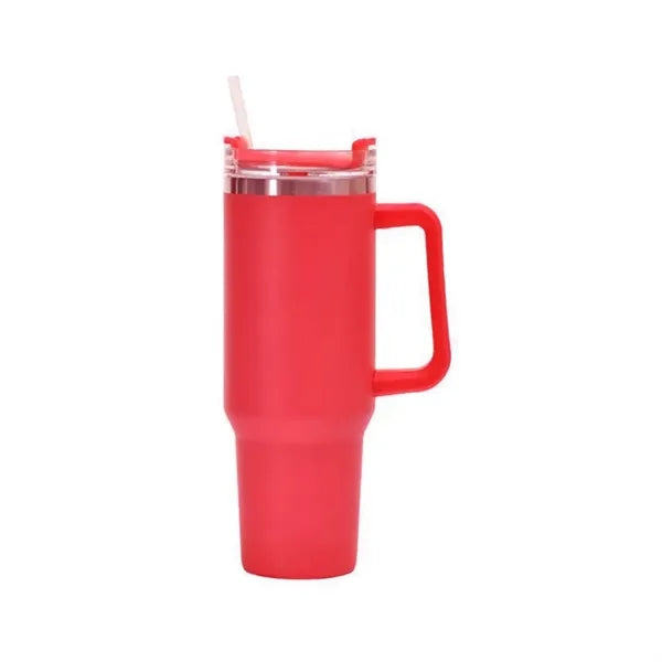 40oz Tumbler with Handle and Straw Lid