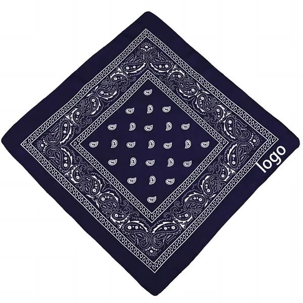 22" Full Color 100% Cotton Paisley Bandana