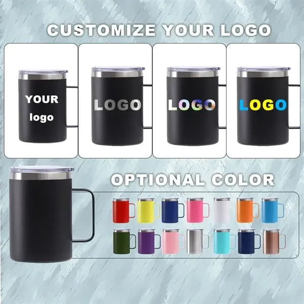 12 oz Stainless Steel Mug with Handle