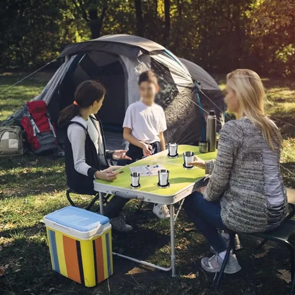 Stainless Steel Folding Portable Camping Mug with Keychain