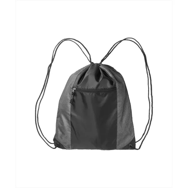 Union Printed - Zipper Pocket Drawstring Bags