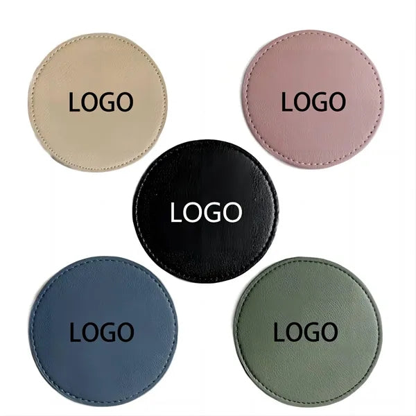 PU Leather Absorbent Round Coaster