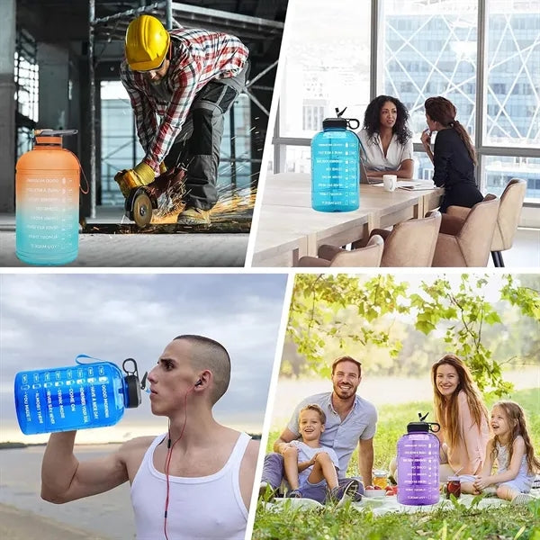 1 Gallon Water Bottle with Time Marker