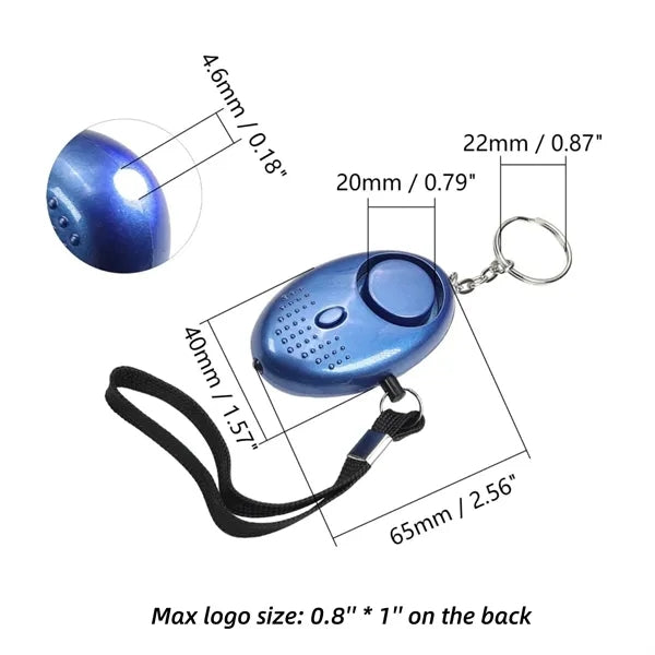 Flashlight Alarm Keychain