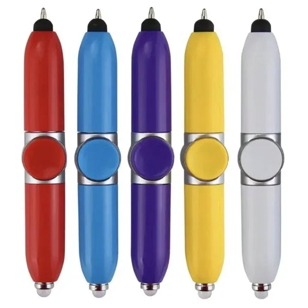 ABS 3 In 1 Light up Fidget Spimner Pen With Stylus