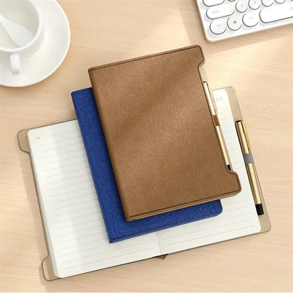 8.26''x6.1'' Leather Notebook Journal with Pen