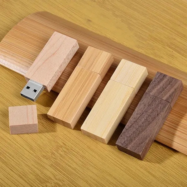 Rectangular Wooden 8GB USB Flash Drive