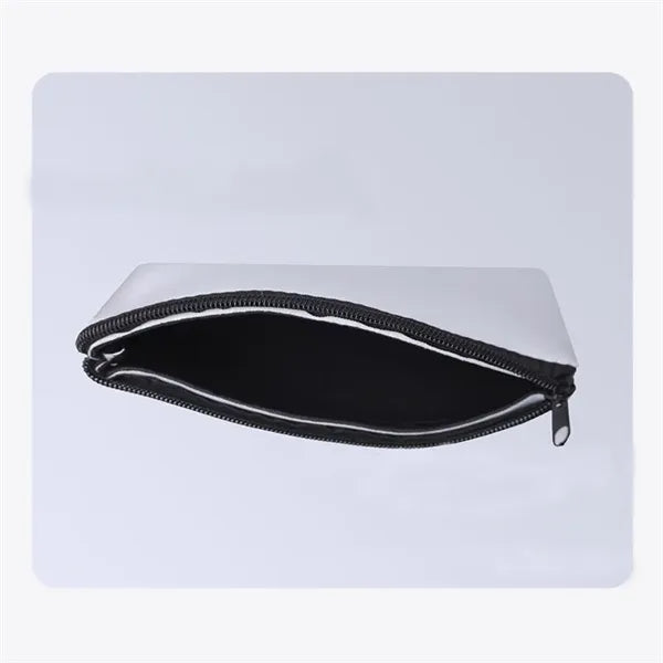 White DIY Zipper Neoprene Soft Storage Bag Pencil Case Pouch
