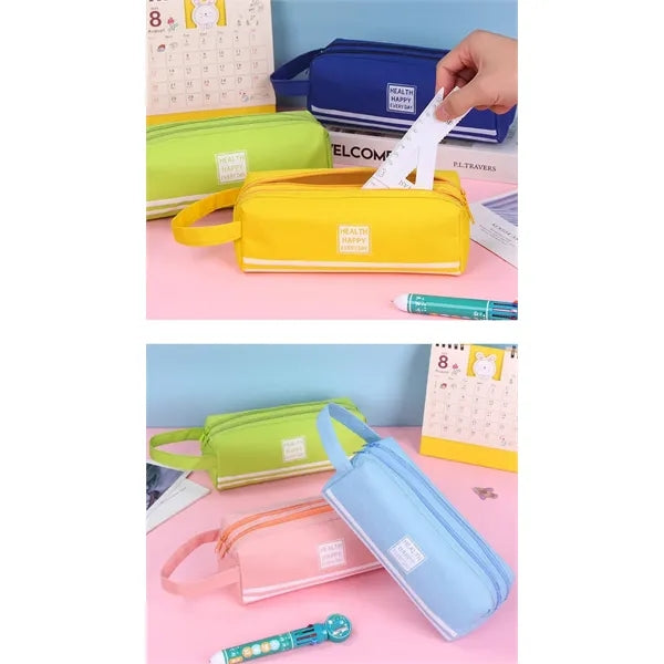Oxford cloth double layer stationery bag pencil case
