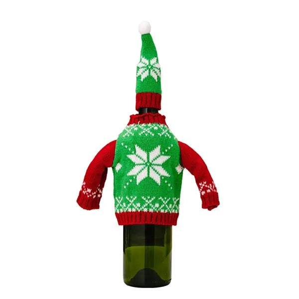 Knitted Sweater Christmas Wine Bottle Cover