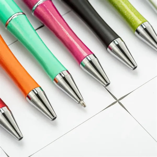 Beadable Pen Plastic Bead Black Ink Ballpoint for Teacher