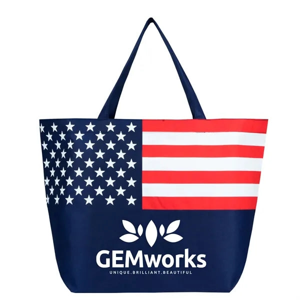 Non-Woven American Flag Tote Bag