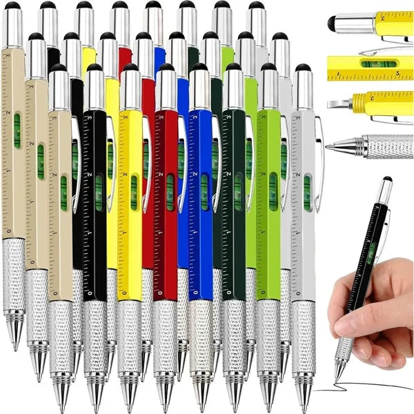 6 in 1 Multifunctional Metal Ballpoint Pen