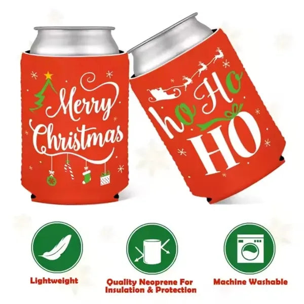 Christmas Theme Neoprene Sleeve Cooler