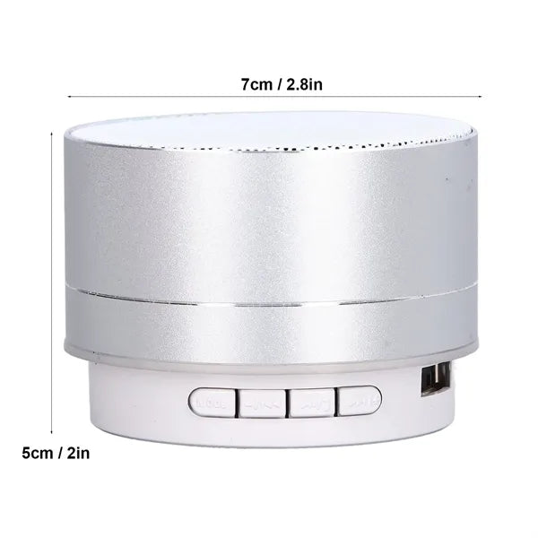 Wireless Cylinder Bluetooth Speaker With LED Light