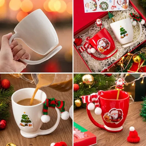 12 oz. Ceramic Mug with Spoon