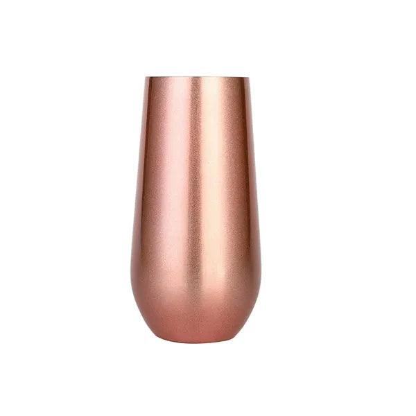 6 OZ Double Insulated Champagne Flute Tumbler with Lid