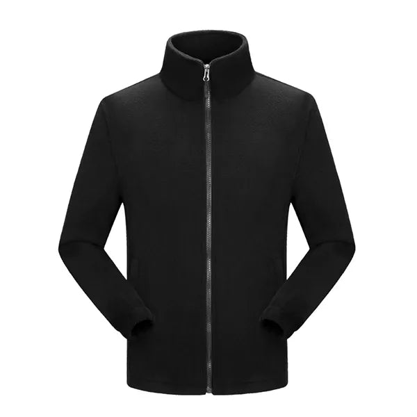 Men's Fleece Jacket Full-Zip Work Coat Thermal Windbreaker