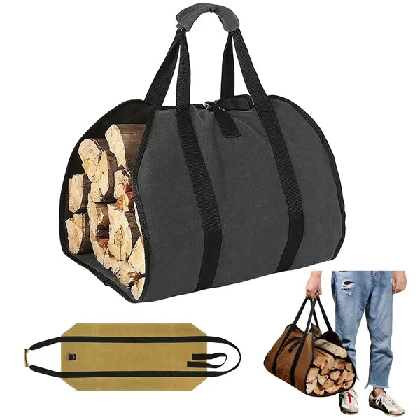 Outdoor Firewood Carry Bag Durable Oxford Log Tote