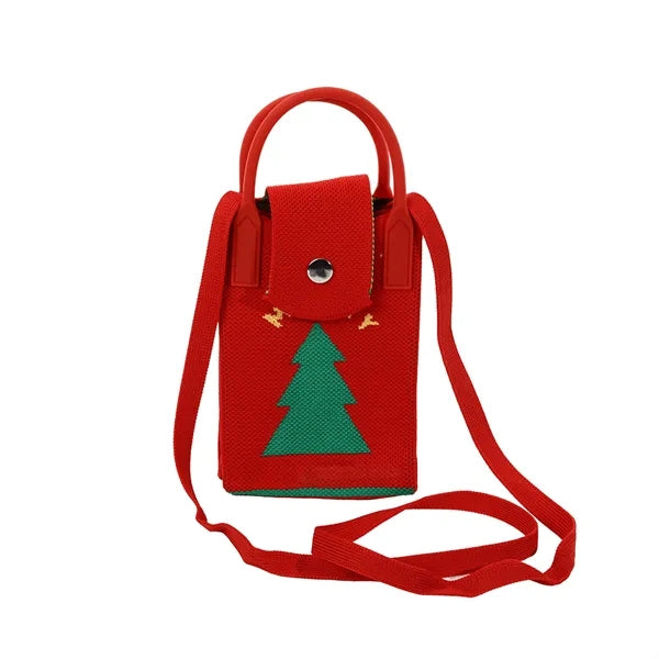 Christmas Knit Candy Tote Bags Phone Crossbody Pouch