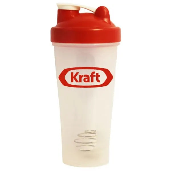 20 Oz. Plastic shaker bottle w/stainless mixer ball
