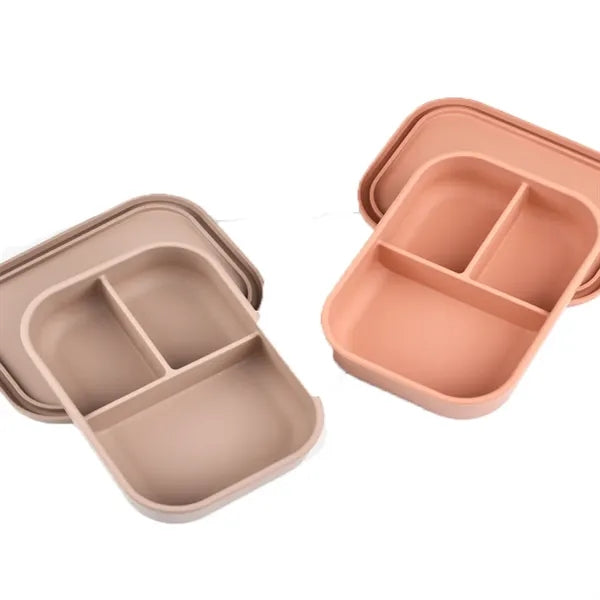 Microwave Safe Silicone Bento Box Set Divided Compartments