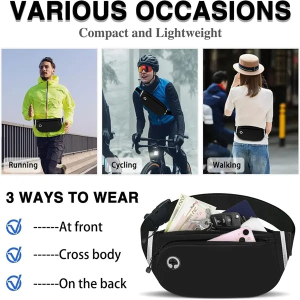 Waterproof Lightweight Slim Sports Belt Bag
