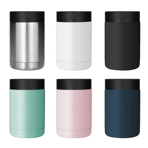 12oz slim can cooler holder double wall stainless steel