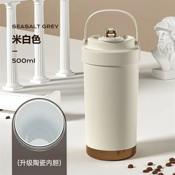 Insulated Stainless Steel travel coffee mug ceramics inner