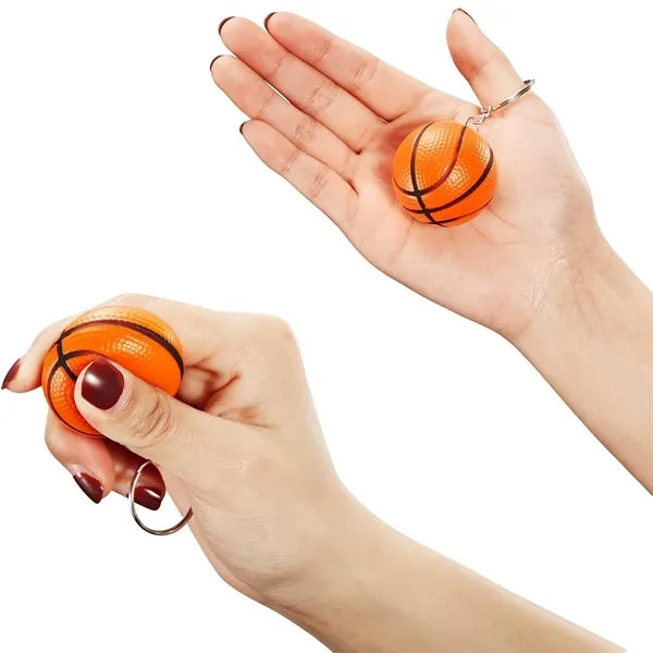 Basketball Stress Ball Keychain
