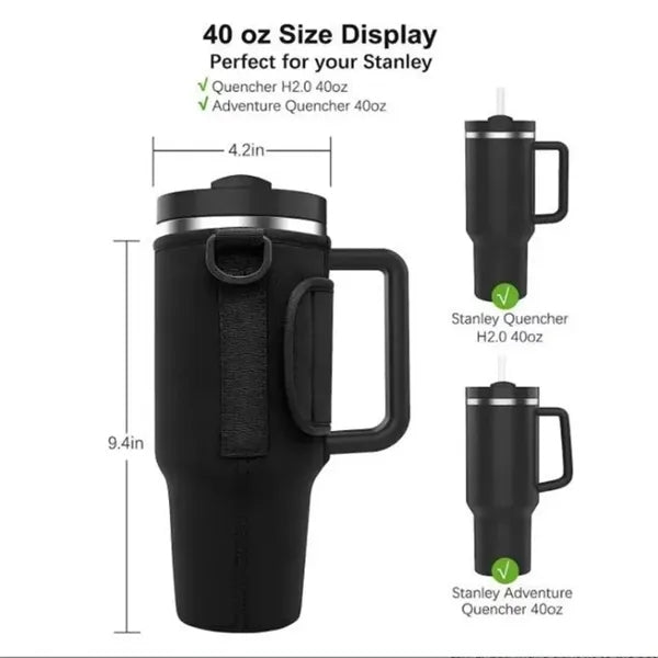 Double Wall Insulated 40oz Car Cup Handy Carry Bag