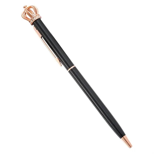 Crown Top Decor Metal Ballpoint Pen