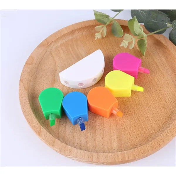 5-in-1 Flower Watercolor Fluorescent Pen Petals Highlighters