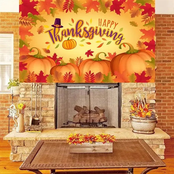 Happy Fall Flag Banner Decorations Autumn Yard Signs