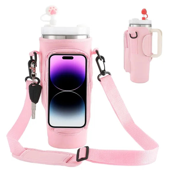 Water Bottle Bag With Cell Phone Pocket