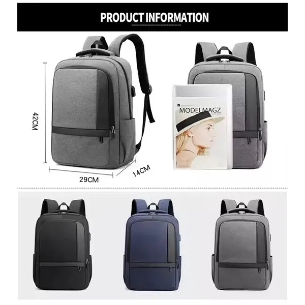 Travel Computer Bag Business Laptop Backpack with USB Port