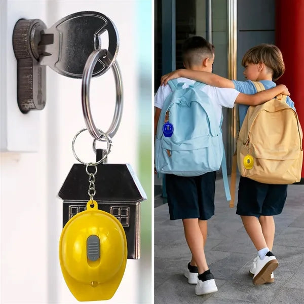 Mini LED Flashlight Keychain Construction Helmet Opener
